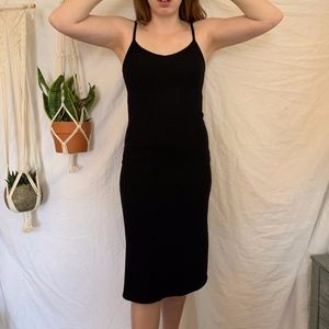 GAP black midi dress